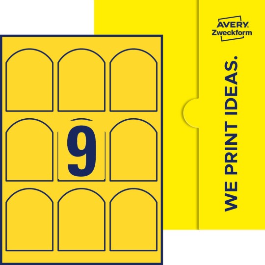 9 stk. etiketter per ark
