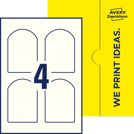 4 stk. etiketter per ark