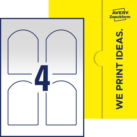 4 stk. etiketter per ark
