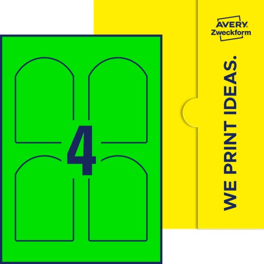 4 stk. etiketter per ark