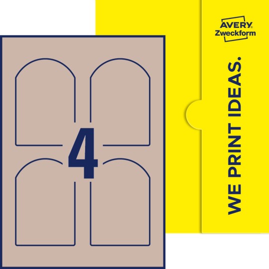 4 stk. etiketter per ark