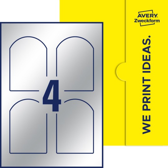 4 stk. etiketter per ark