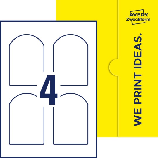 4 stk. etiketter per ark