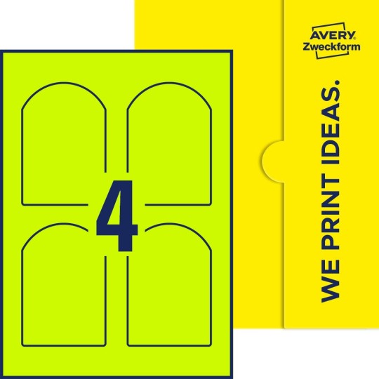 4 stk. etiketter per ark