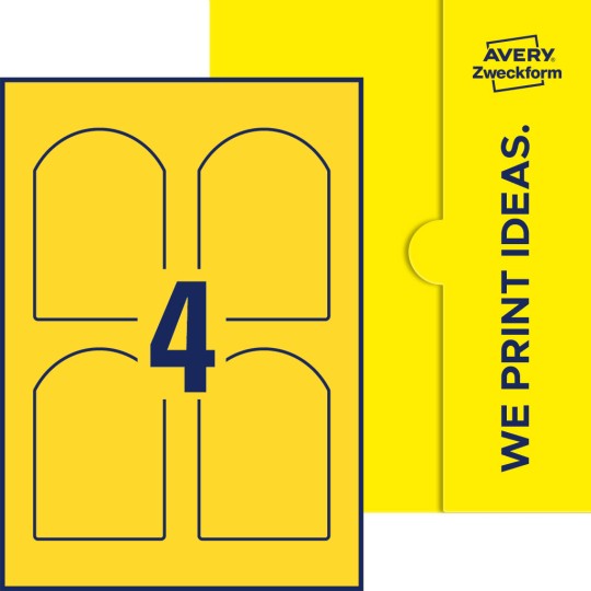 4 stk. etiketter per ark