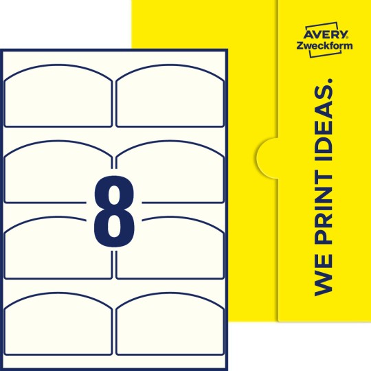 8 stk. etiketter per ark