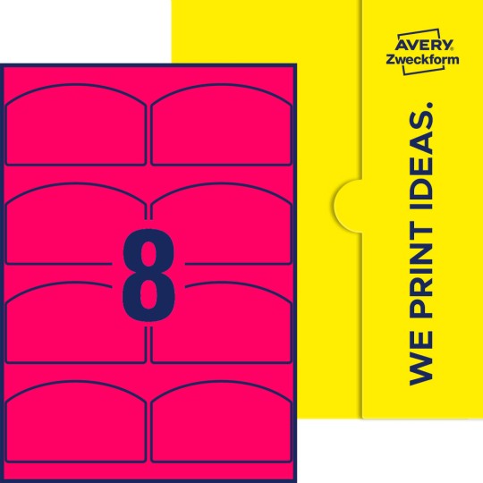 8 stk. etiketter per ark