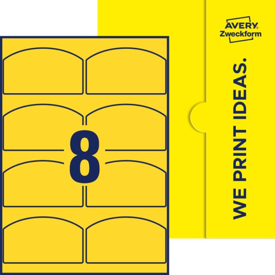 8 stk. etiketter per ark