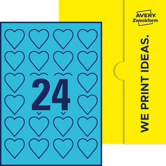 24 stk. etiketter per ark