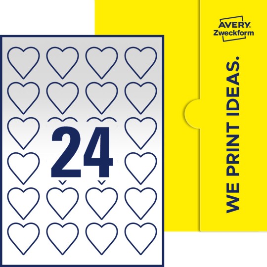 24 stk. etiketter per ark