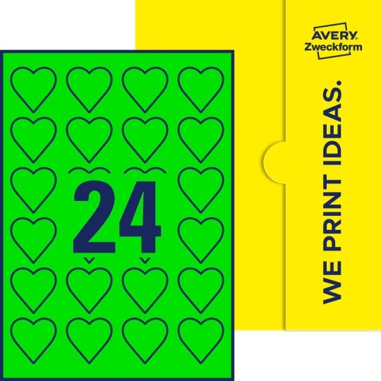 24 stk. etiketter per ark