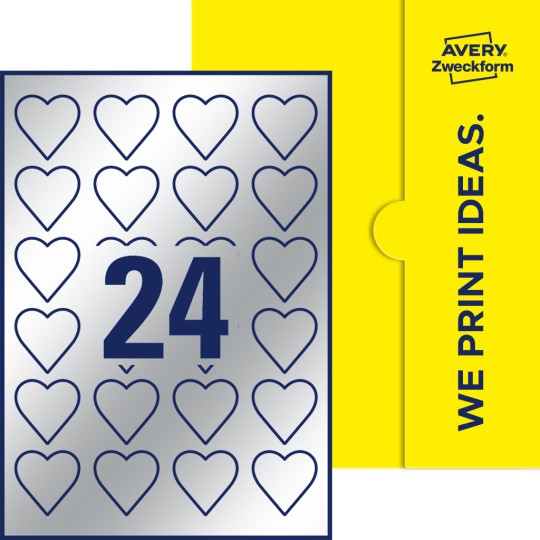 24 stk. etiketter per ark