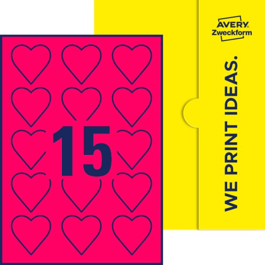15 stk. etiketter per ark