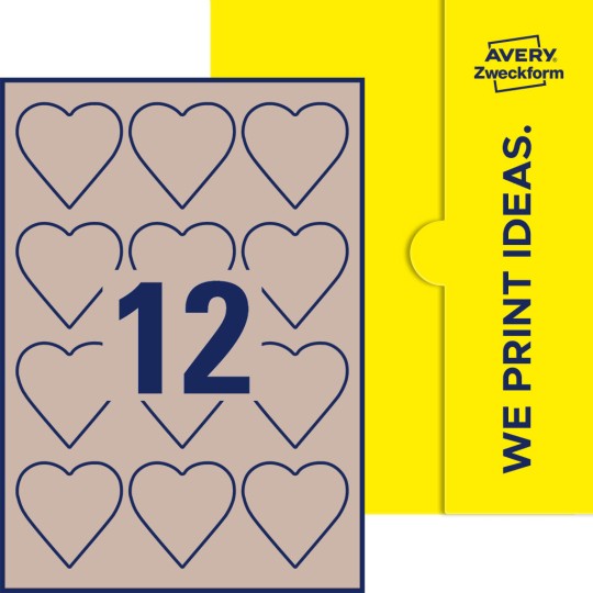 12 stk. etiketter per ark