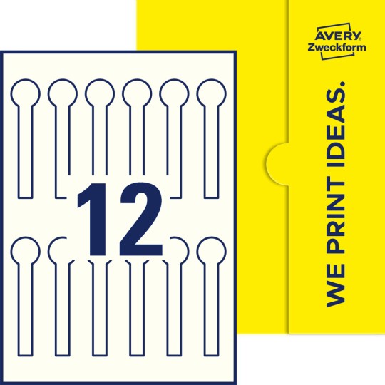 12 stk. etiketter per ark