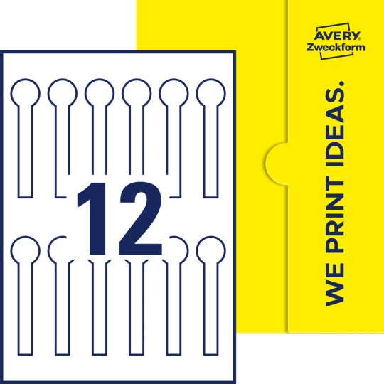 12 stk. etiketter per ark
