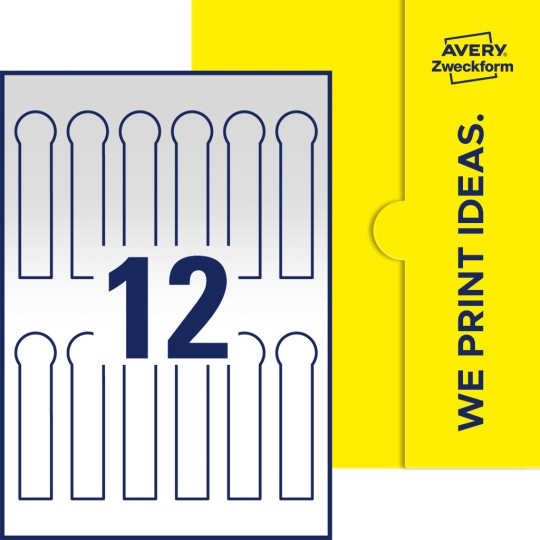 12 stk. etiketter per ark