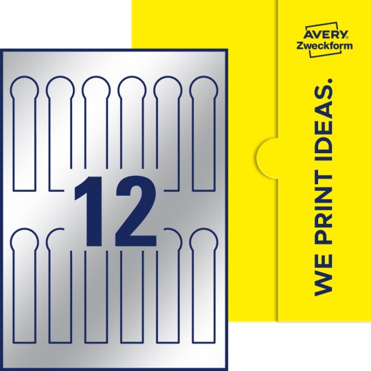 12 stk. etiketter per ark