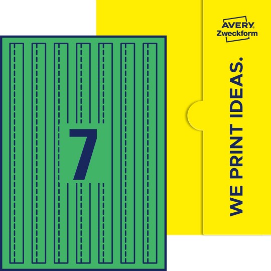 7 stk. etiketter per ark