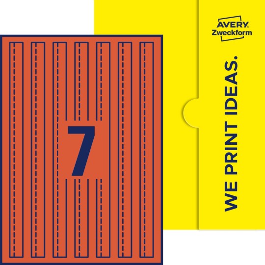 7 stk. etiketter per ark