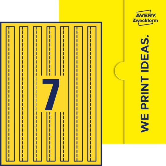 7 stk. etiketter per ark