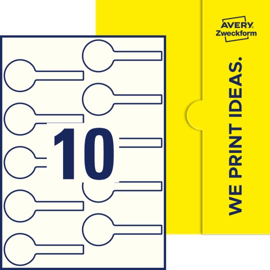 10 stk. etiketter per ark