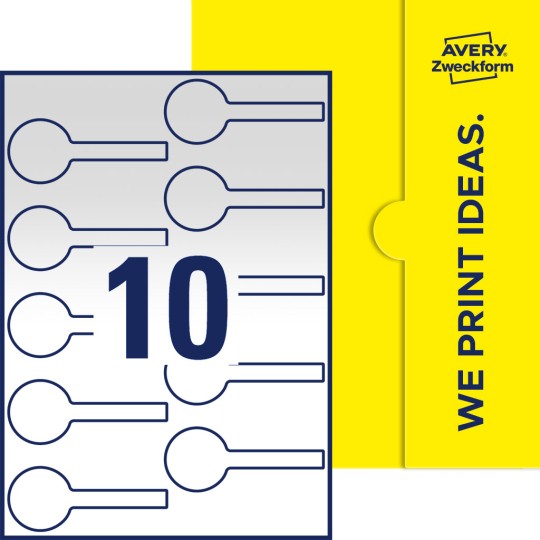 10 stk. etiketter per ark