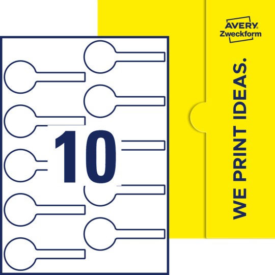 10 stk. etiketter per ark