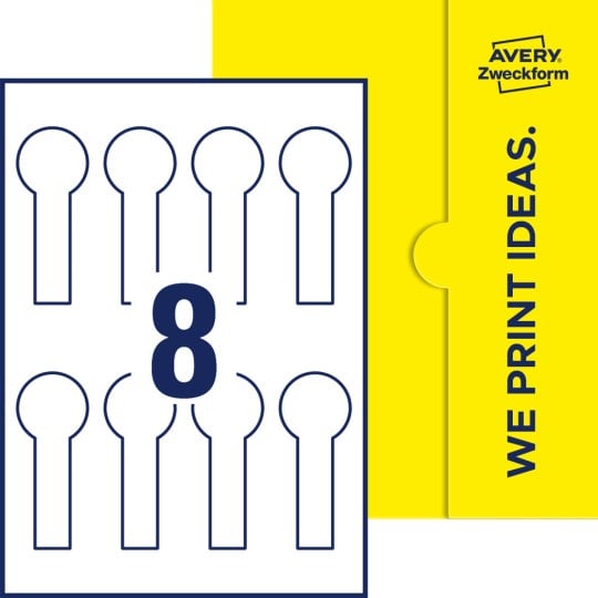 8 stk. etiketter per ark