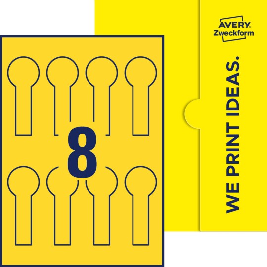 8 stk. etiketter per ark