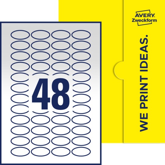48 stk. etiketter per ark