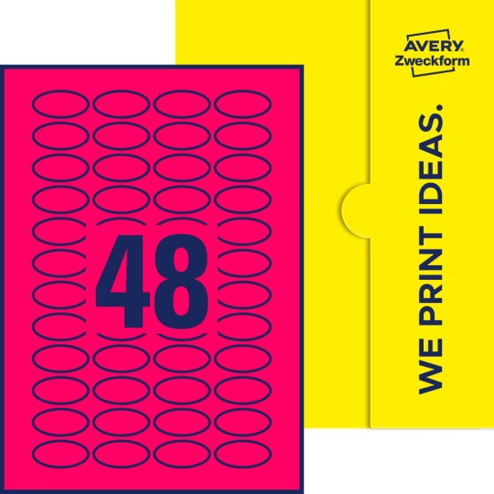 48 stk. etiketter per ark