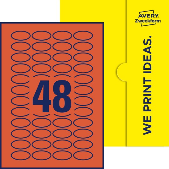 48 stk. etiketter per ark