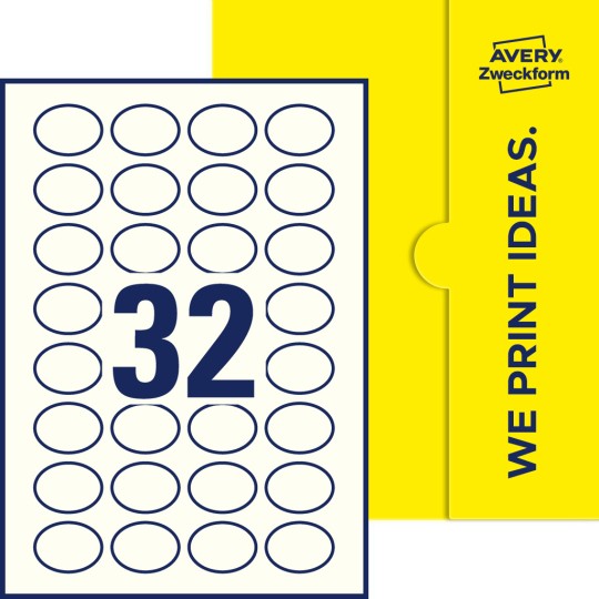 32 stk. etiketter per ark