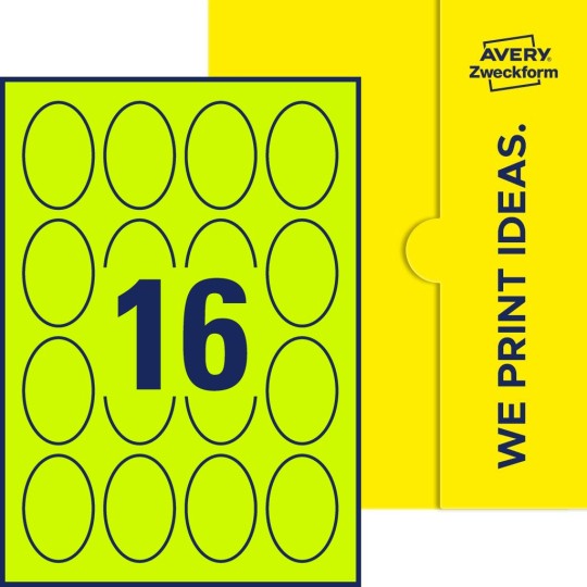 16 stk. etiketter per ark