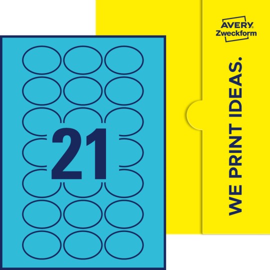 21 stk. etiketter per ark