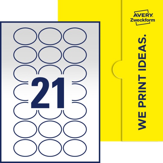 21 stk. etiketter per ark