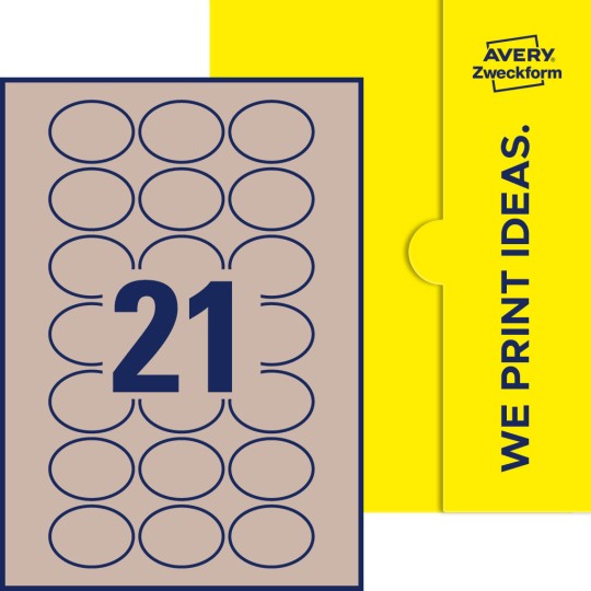 21 stk. etiketter per ark
