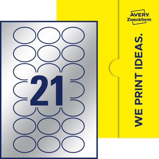 21 stk. etiketter per ark