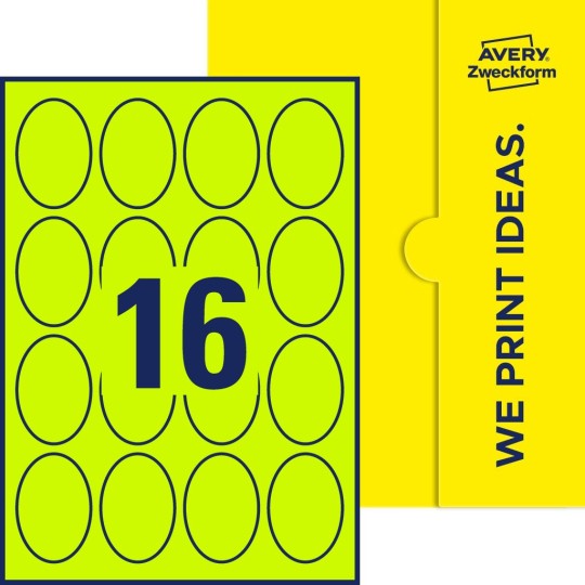 16 stk. etiketter per ark
