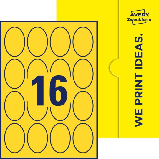 16 stk. etiketter per ark