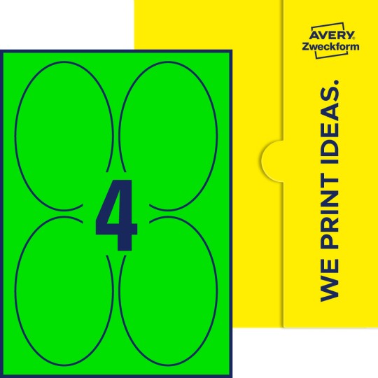 4 stk. etiketter per ark
