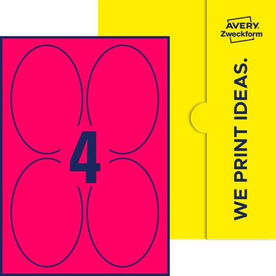 4 stk. etiketter per ark