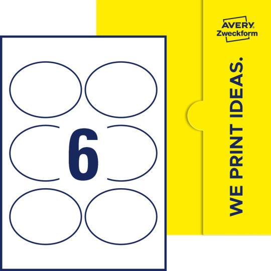 6 stk. etiketter per ark