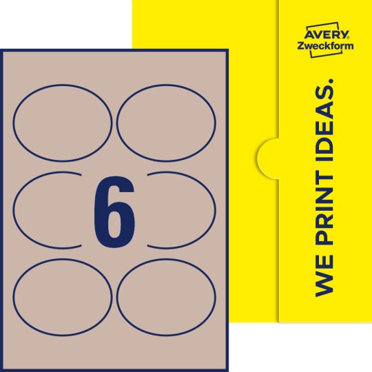 6 stk. etiketter per ark