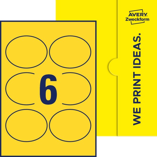 6 stk. etiketter per ark