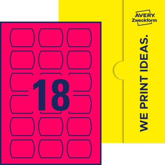 18 stk. etiketter per ark