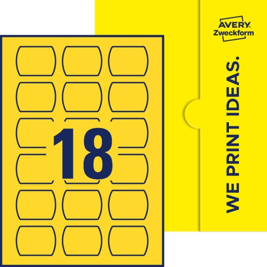 18 stk. etiketter per ark