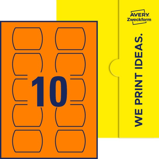 10 stk. etiketter per ark