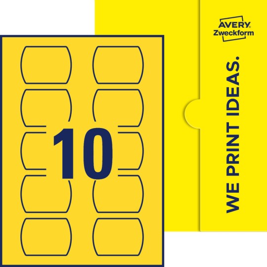 10 stk. etiketter per ark
